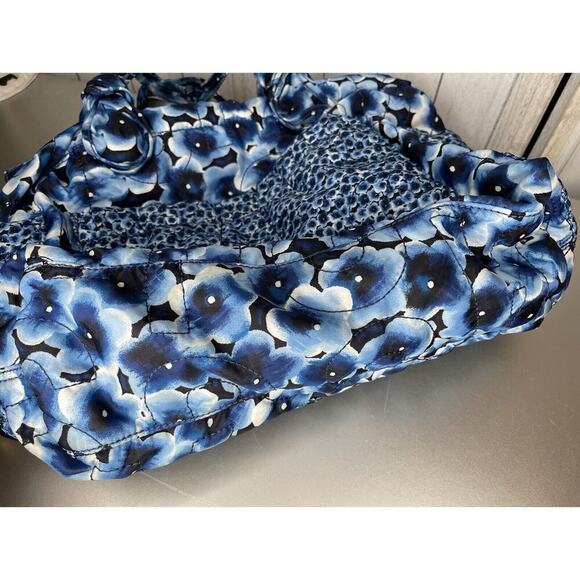 MARC BY MARC JACOBS Bright Blue Baby Travel Weekender Shopper Tote Bag Floral - Picture 7 of 10